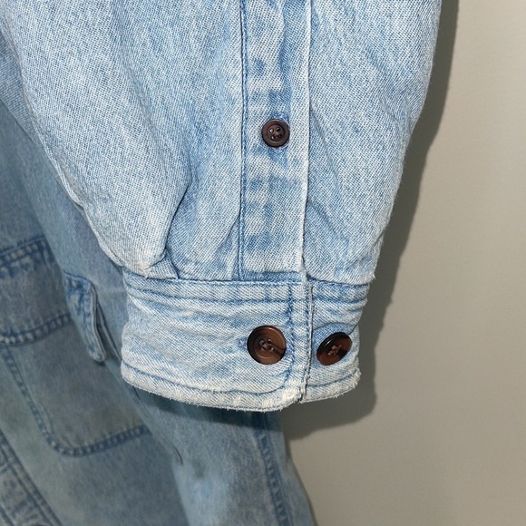 Vintage Fleece Quilted Denim Shirt - Picture 11 of 12